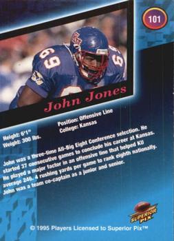 1995 Superior Pix - Autographs #101 John Jones Back