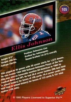 1995 Superior Pix - Autographs #105 Ellis Johnson Back