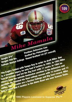 1995 Superior Pix - Autographs #109 Mike Mamula Back