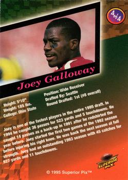 1995 Superior Pix - Promos #4 Joey Galloway Back