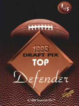 1995 Superior Pix - Top Defender #1 Kevin Carter Back