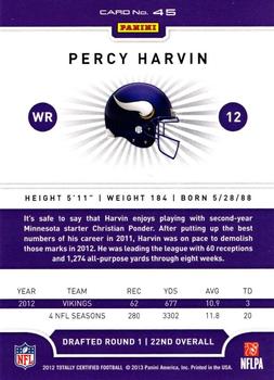 2012 Panini Totally Certified #45 Percy Harvin Back