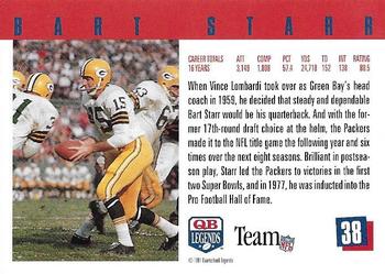 1991 Quarterback Legends #38 Bart Starr Back