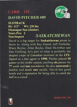 1991 JOGO #132 David Pitcher Back