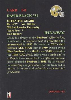 1991 JOGO #141 David Black Back