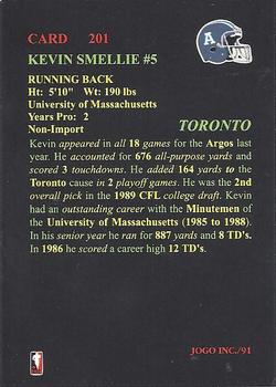 1991 JOGO #201 Kevin Smellie Back