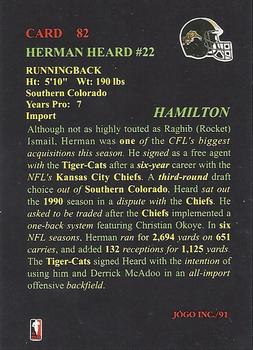 1991 JOGO #82 Herman Heard Back
