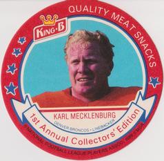 1989 King B Discs #7 Karl Mecklenburg Front