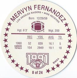 1991 King B Discs #8 Mervyn Fernandez Back