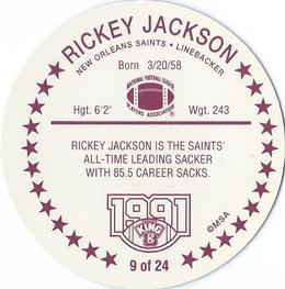 1991 King B Discs #9 Rickey Jackson Back