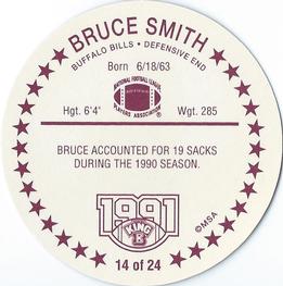 1991 King B Discs #14 Bruce Smith Back