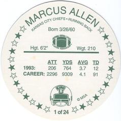 1994 King B Discs #1 Marcus Allen Back
