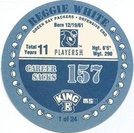 1996 King B Discs #1 Reggie White Back