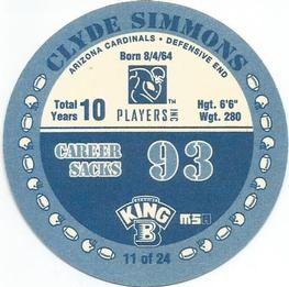 1996 King B Discs #11 Clyde Simmons Back