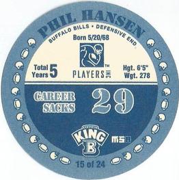 1996 King B Discs #15 Phil Hansen Back