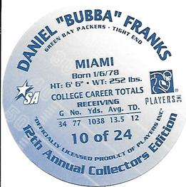2000 King B Discs #10 Bubba Franks Back