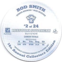2002 King B Discs #2 Rod Smith Back