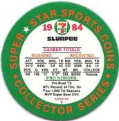 1984 7-Eleven Super Star Sports Coins: East Region #XIII D John Riggins Back