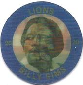 1984 7-Eleven Super Star Sports Coins: East Region #XIV D Billy Sims Front