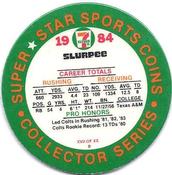 1984 7-Eleven Super Star Sports Coins: East Region #XVII D Curtis Dickey Back