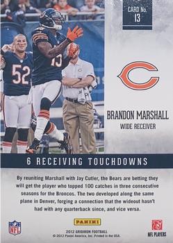 2012 Panini Gridiron - Air Command #13 Brandon Marshall Back