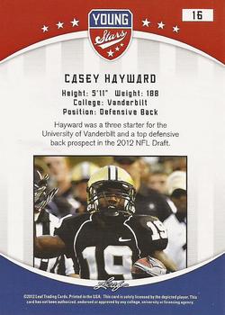 2012 Leaf Young Stars #16 Casey Hayward Back