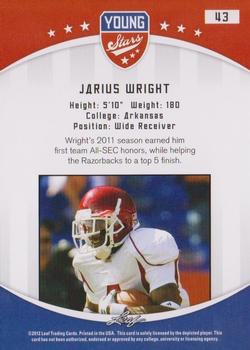 2012 Leaf Young Stars #43 Jarius Wright Back