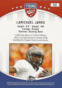 2012 Leaf Young Stars #53 LaMichael James Back