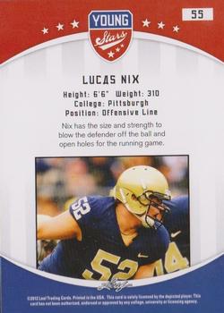 2012 Leaf Young Stars #55 Lucas Nix Back