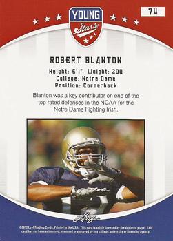 2012 Leaf Young Stars #74 Robert Blanton Back