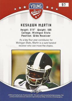 2012 Leaf Young Stars #97 Keshawn Martin Back
