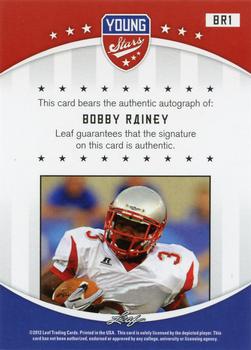 2012 Leaf Young Stars - Autographs #BR1 Bobby Rainey Back