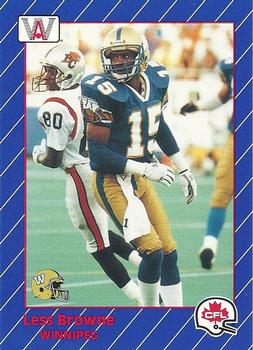 1991 All World CFL #100 Less Browne Front