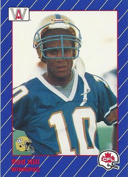 1991 All World CFL #104 Rod Hill Front