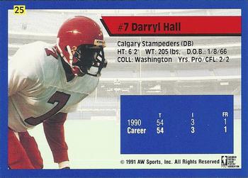 1991 All World CFL #25 Darryl Hall Back