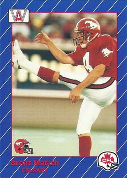 1991 All World CFL #29 Brent Matich Front