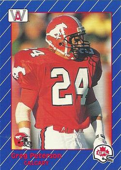 1991 All World CFL #30 Greg Peterson Front