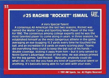1991 All World CFL #33 Raghib Ismail Back
