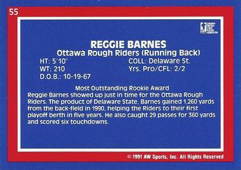 1991 All World CFL #55 Reggie Barnes Back