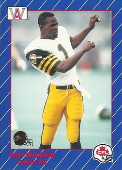 1991 All World CFL #58 Earl Winfield Front