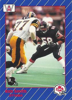 1991 All World CFL #71 Rob Smith Front