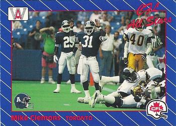 1991 All World CFL #75 Mike Clemons Front