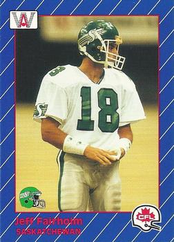 1991 All World CFL #76 Jeff Fairholm Front