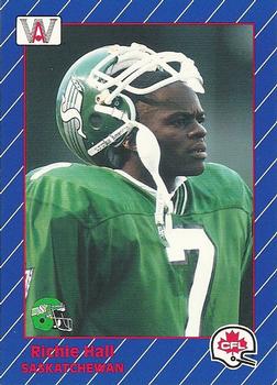 1991 All World CFL #77 Richie Hall Front