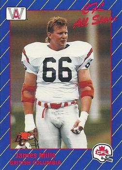 1991 All World CFL #82 James Mills Front