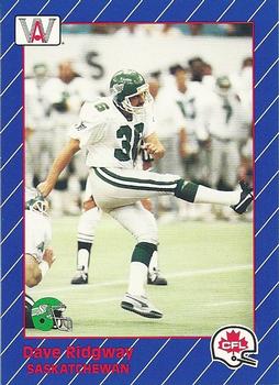 1991 All World CFL #83 Dave Ridgway Front