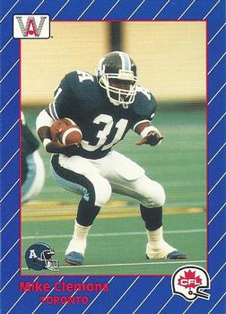 1991 All World CFL #86 Mike Clemons Front