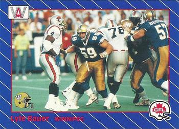 1991 All World CFL #99 Lyle Bauer Front