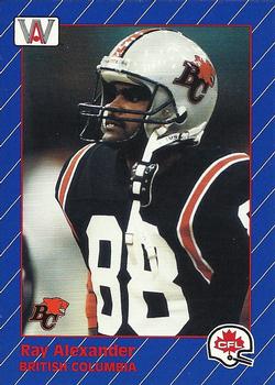 1991 All World CFL French #3 Ray Alexander Front