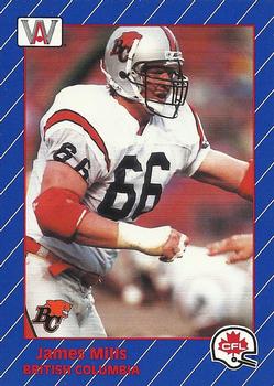 1991 All World CFL French #9 James Mills Front